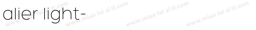 alier light字体转换